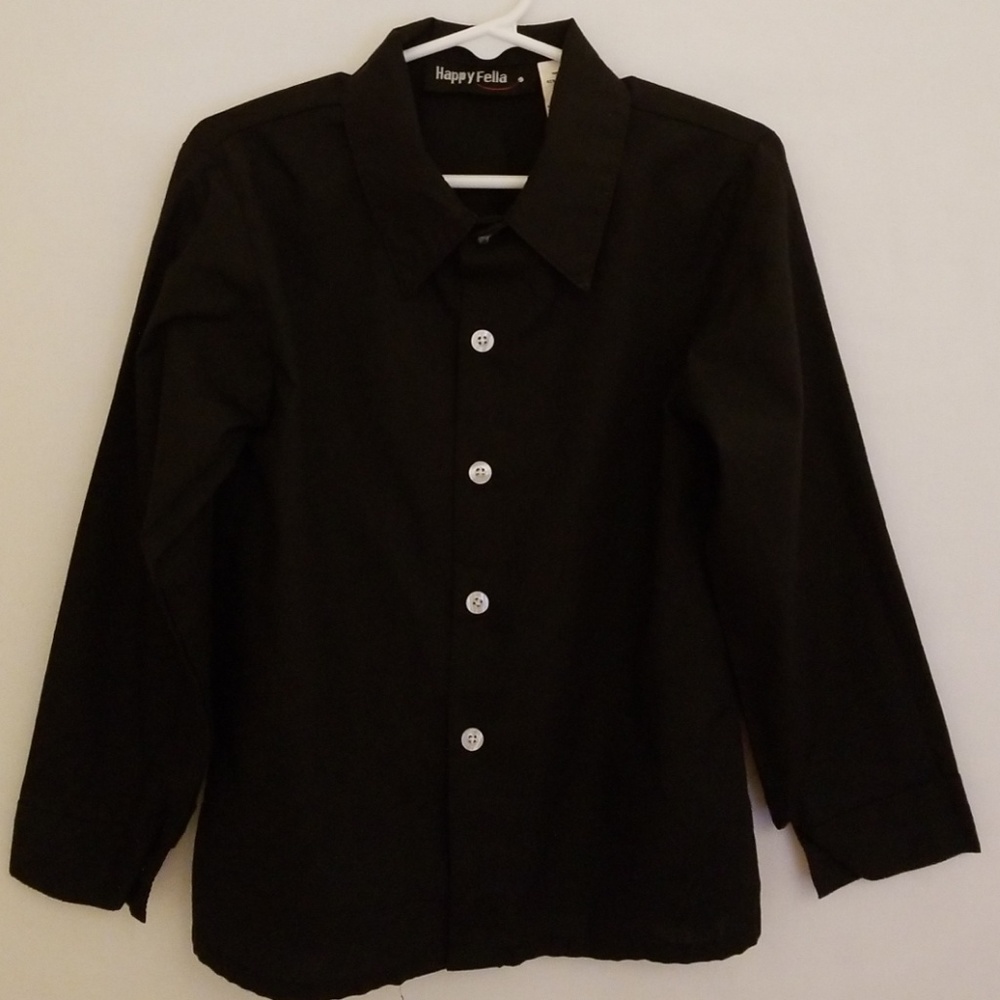 Happy Fella Boys' Front Button Solid Shirt